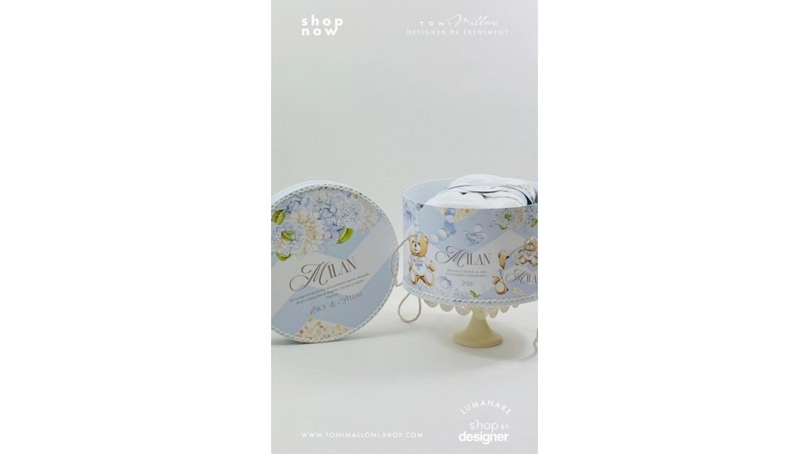 Set prima băiță după botez băiat cu ursuleți Moschino Toy Ritualul blând al apei 8